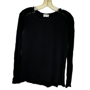 Witchery Black Top with‎ Zippers